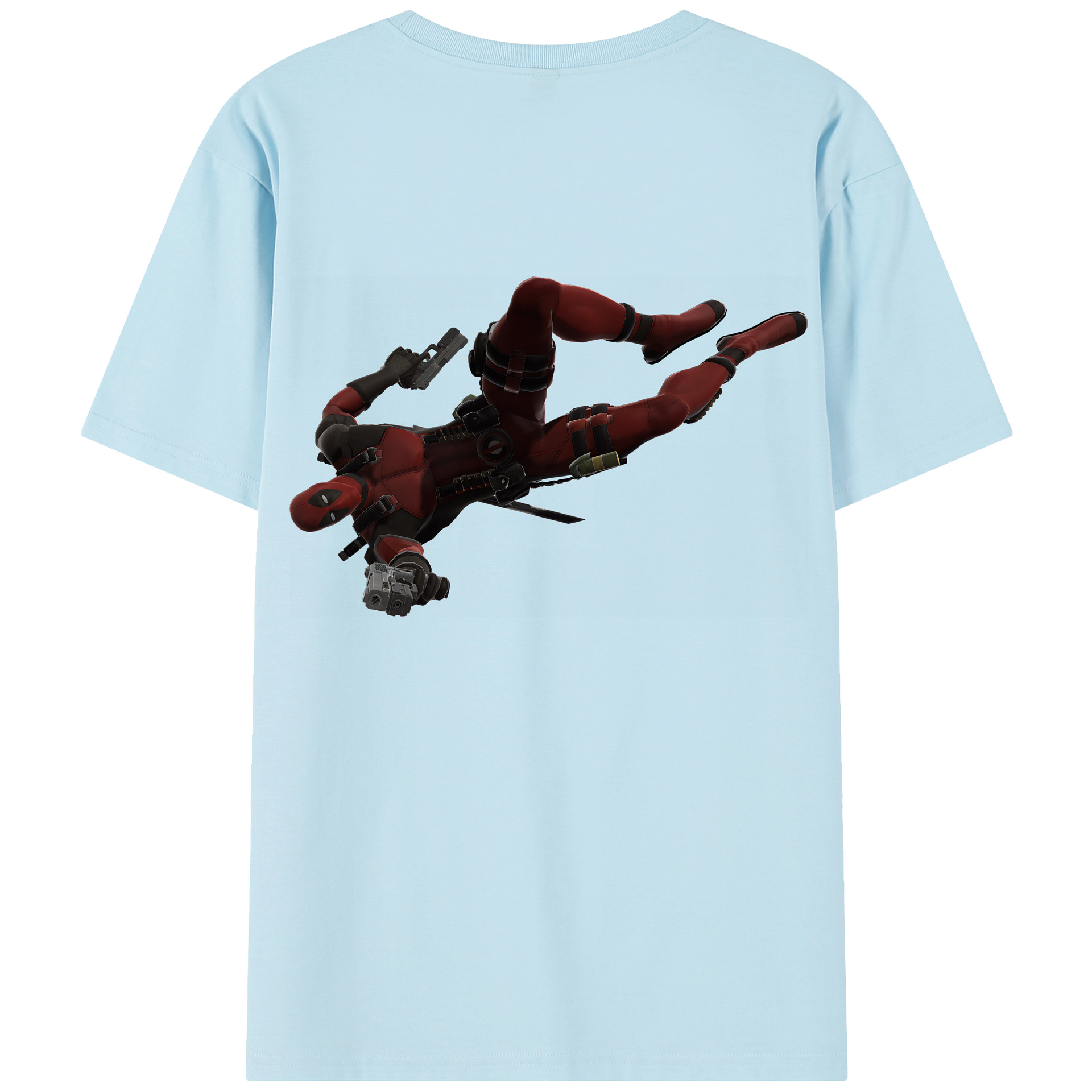 （画像用） Deadpool デッドプール 綿100％半袖Tシャツ（背面プリント）